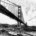 Golden Gate Bridge - Minimal 06 Digital Art by AM FineArtPrints Golden Gate Bridge - Minimal 06 Digital Art by AM FineArtPrints