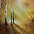 Golden Light in Autumn Woods Painting by Igor Medvedev Golden Light in Autumn Woods Painting by Igor Medvedev