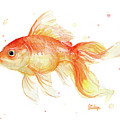Goldfish Painting Watercolor Painting by Olga Shvartsur Goldfish Painting Watercolor Painting by Olga Shvartsur