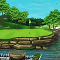 Golf Green Hole 16 Digital Art by Troy Stapek Golf Green Hole 16 Digital Art by Troy Stapek
