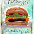 Good Burger Painting by Linda Woods Good Burger Painting by Linda Woods