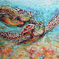 Sea Turtle Buddies Painting by Jyotika Shroff Sea Turtle Buddies Painting by Jyotika Shroff