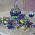 Grape and Wine Painting by Ylli Haruni Grape and Wine Painting by Ylli Haruni