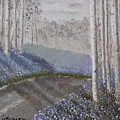 Grayscale Bluebells Painting by Stephen Krieger Grayscale Bluebells Painting by Stephen Krieger