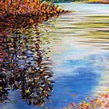 Great Hollow Lake in November Painting by Polly Castor Great Hollow Lake in November Painting by Polly Castor