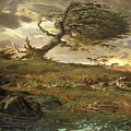 Gust of Wind Painting by Jean Francois Millet Gust of Wind Painting by Jean Francois Millet