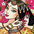 Hamsa Dance Painting by Eva Campbell Hamsa Dance Painting by Eva Campbell