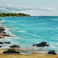 Hanakao'o Beach Painting by Darice Machel McGuire Hanakao'o Beach Painting by Darice Machel McGuire