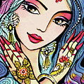 Hands of India Painting by Eva Campbell Hands of India Painting by Eva Campbell
