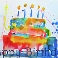 Happy Birthday Blue Cake by Claire Bull Happy Birthday Blue Cake by Claire Bull