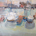 Harbor Sailboats Painting by Suzanne Giuriati Cerny Harbor Sailboats Painting by Suzanne Giuriati Cerny