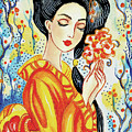 Harmony Flower Painting by Eva Campbell Harmony Flower Painting by Eva Campbell