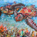 Hawksbill Sea Turtles Painting by Jyotika Shroff Hawksbill Sea Turtles Painting by Jyotika Shroff