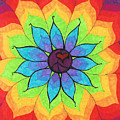 Heart Peace Mandala Painting by Cheryl Fox Heart Peace Mandala Painting by Cheryl Fox