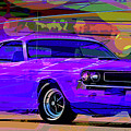 Hemi Challenger Plum Crazy Painting by David Lloyd Glover