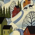 Hills Of Winter - snow landscape Painting by Debbie Criswell Hills Of Winter - snow landscape Painting by Debbie Criswell
