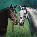 Horses Pastel by Ylli Haruni Horses Pastel by Ylli Haruni