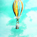 Hot Air Balloon Pendant Over Cloudy Background by Jorgo Photography - Wall Art Gallery Hot Air Balloon Pendant Over Cloudy Background by Jorgo Photography - Wall Art Gallery