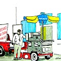 Hot Dog Guy of Asbury Park Drawing by Patricia Arroyo Hot Dog Guy of Asbury Park Drawing by Patricia Arroyo