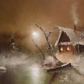 Hunter's Lodge Painting by Igor Medvedev Hunter's Lodge Painting by Igor Medvedev