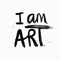 I AM ART black ink - Art by Linda Woods Mixed Media by Linda Woods I AM ART black ink - Art by Linda Woods Mixed Media by Linda Woods