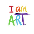 I AM ART Rainbow Script- Art by Linda Woods by Linda Woods I AM ART Rainbow Script- Art by Linda Woods by Linda Woods