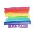 I AM ART Rainbow Stripe- Art by Linda Woods Painting by Linda Woods I AM ART Rainbow Stripe- Art by Linda Woods Painting by Linda Woods