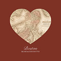 I Heart Boston Massachusetts Vintage City Street Map Americana Series No 011 by Design Turnpike I Heart Boston Massachusetts Vintage City Street Map Americana Series No 011 by Design Turnpike