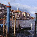 I Pali Blu Sul Canal Grande Painting by Guido Borelli I Pali Blu Sul Canal Grande Painting by Guido Borelli