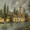 Il Borgo Sul Fiume Painting by Guido Borelli Il Borgo Sul Fiume Painting by Guido Borelli