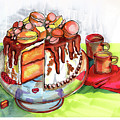 Illustration Of Winter Party Cake Drawing by Ariadna De Raadt Illustration Of Winter Party Cake Drawing by Ariadna De Raadt