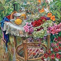 In the Garden Painting by Maya Gusarina In the Garden Painting by Maya Gusarina