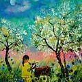 In the orchard Painting by Pol Ledent In the orchard Painting by Pol Ledent