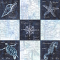 Indigo Nautical Collage by Debbie DeWitt Indigo Nautical Collage by Debbie DeWitt