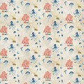 Indigo Ocean - Red Coral Octopus Half Drop Pattern Small Painting by Audrey Jeanne Roberts Indigo Ocean - Red Coral Octopus Half Drop Pattern Small Painting by Audrey Jeanne Roberts