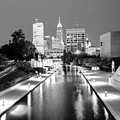 Indy City Skyline - Indianapolis Indiana Black-White 1x1 Photograph by Gregory Ballos Indy City Skyline - Indianapolis Indiana Black-White 1x1 Photograph by Gregory Ballos