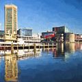 Inner Harbor Reflections Painting by Kerri Farley Inner Harbor Reflections Painting by Kerri Farley