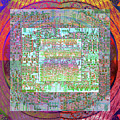 Intel 4004 CPU Silicon Wafer computer Chip Integrated Circuit Mask Abstract, Composition 1 Digital Art by Kathy Anselmo Intel 4004 CPU Silicon Wafer computer Chip Integrated Circuit Mask Abstract, Composition 1 Digital Art by Kathy Anselmo