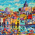 Italy Procida Island Marina Corricella Naples Bay Palette Knife Oil Painting By Ana Maria Edulescu Painting by Ana Maria Edulescu Italy Procida Island Marina Corricella Naples Bay Palette Knife Oil Painting By Ana Maria Edulescu Painting by Ana Maria Edulescu
