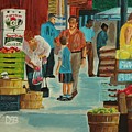 Jame St Fish Market Painting by David Bigelow Jame St Fish Market Painting by David Bigelow