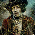 Jimi Hendrix Steampunk style by Lilia D Jimi Hendrix Steampunk style by Lilia D