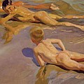 Children on the Beach Painting by Joaquin Sorolla Children on the Beach Painting by Joaquin Sorolla