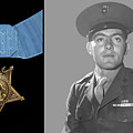 John Basilone and The Medal of Honor Painting by War Is Hell Store John Basilone and The Medal of Honor Painting by War Is Hell Store
