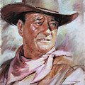 John Wayn Pastel by Ylli Haruni John Wayn Pastel by Ylli Haruni