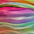 Juxtaposition Abstract Waves Painting by Mindy Sommers