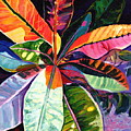 Kauai Croton Leaves Painting by Marionette Taboniar Kauai Croton Leaves Painting by Marionette Taboniar