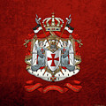 Knights Templar - Coat of Arms over Red Velvet Digital Art by Serge Averbukh Knights Templar - Coat of Arms over Red Velvet Digital Art by Serge Averbukh