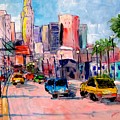 L A 1st St Bridge Painting by Barbara O'Toole L A 1st St Bridge Painting by Barbara O'Toole