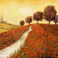 La Collina Dei Papaveri Painting by Guido Borelli La Collina Dei Papaveri Painting by Guido Borelli