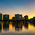 Lake Eola Sunset Photograph by David Hart Lake Eola Sunset Photograph by David Hart